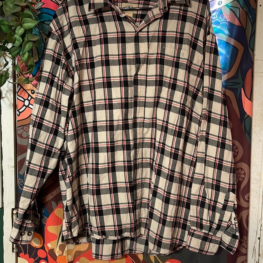 Checkered flannel.